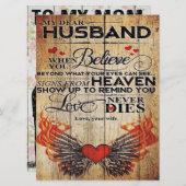 Menu Mon mari cadeau d'anniversaire | Lettre Pour Mari  (Devant / Derrière)