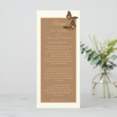 Menu Monarch Butterfly et Dalila Ivory Mariage (Debout devant)