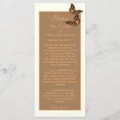 Menu Monarch Butterfly et Dalila Ivory Mariage (Devant)