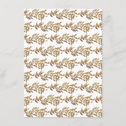 Menu Monogram Blush Crest traditionnel Mariage élégant (Dos)