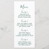 menu Monogramm Crest Forest Green Wedding (Voorkant)