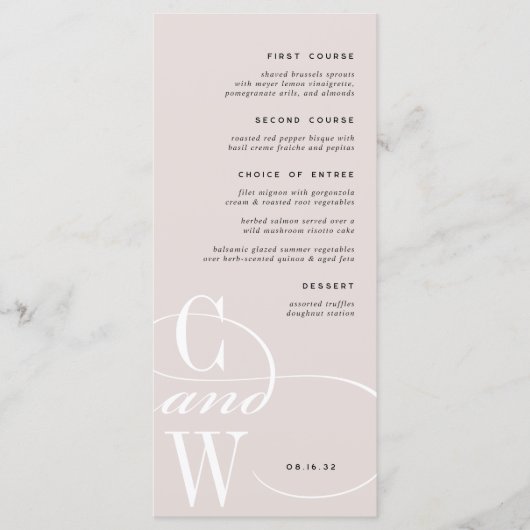 Menu Monogramme classique (Devant)