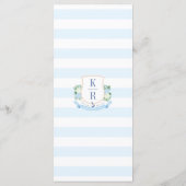 Menu Monogramme côtier intemporel Nom de lieu individue (Dos)