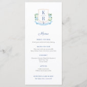 Menu Monogramme côtier intemporel Nom de lieu individue (Devant)