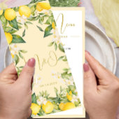 Menu Monogramme d'été Citron mariage