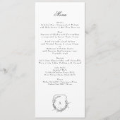 Menu monogramme floral vintage classique (Devant)