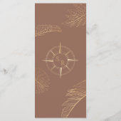 Menu Monogramme mariage Destination Gold Compass (Dos)