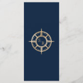 Menu Monogramme mariage Destination Gold Compass (Dos)