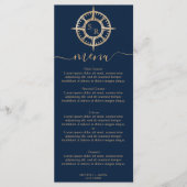 Menu Monogramme mariage Destination Gold Compass (Devant)