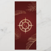 Menu Monogramme mariage Destination Gold Compass (Dos)