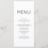 Menu Monogramme Moderne (Devant)