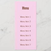 Menu Monogramme moderne - Rose et Brown (Devant)