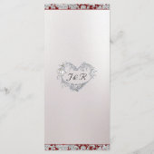 Menu Monogramme, ruban et Parties scintillant - Mariage (Dos)