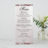 Menu Monogramme, ruban et Parties scintillant - Mariage (Debout devant)