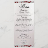 Menu Monogramme, ruban et Parties scintillant - Mariage (Devant)