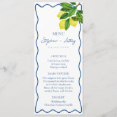 Menu Monogrammes Citrus citron, Mariage frontalier de l (Devant)