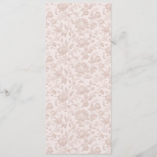 Menu Monogrammes Mariages Vintage classique (Dos)