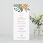 Menu Monstère d'or Mariage à fleurs d'oasis tropicale (Debout devant)