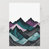 Menu Montagne violette et Turquoise (Dos)