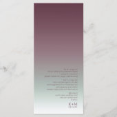 Menu Mood Gradient Mariage Bourgogne Mist ID741 (Devant)