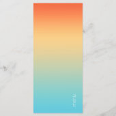 Menu Mood Gradient Mariage Ciel tropical ID741 (Dos)