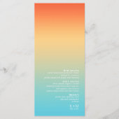 Menu Mood Gradient Mariage Ciel tropical ID741 (Devant)