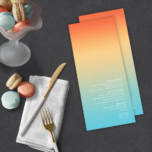 Menu Mood Gradient Mariage Ciel tropical ID741