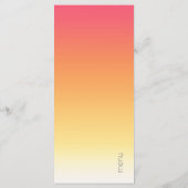 Menu Mood Gradient Mariage Hot Summer ID741 (Dos)