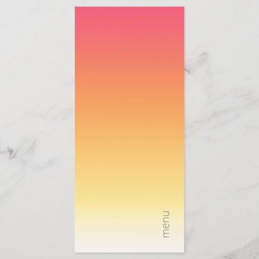 Menu Mood Gradient Mariage Hot Summer ID741 (Dos)