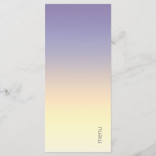 Menu Mood Gradient Mariage Indigo Sunset ID741 (Dos)