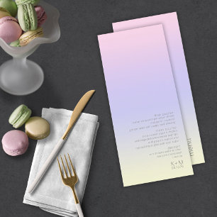 Menu Mood Gradient Mariage Pastel Dawn ID741