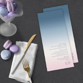 Menu Mood Gradient Mariage Prussian Sky ID741