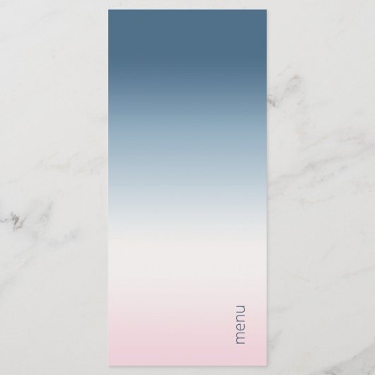 Menu Mood Gradient Mariage Prussian Sky ID741 (Dos)