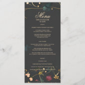 Menu Moody Abstrait Floral Boho Handfasting (Devant)