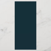 Menu Moody Boho | Floral foncé Turquoise et turquoise (Dos)