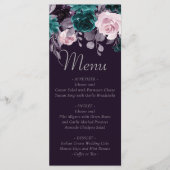 Menu Moody Boho | Grotte foncée pourpre et Turquoise (Devant)