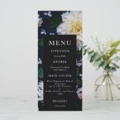Menu Moody Dahlia Floral Wedding (Staand voorkant)