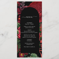 Moody Florals Arc Noir Bourgogne Rouge Mariage