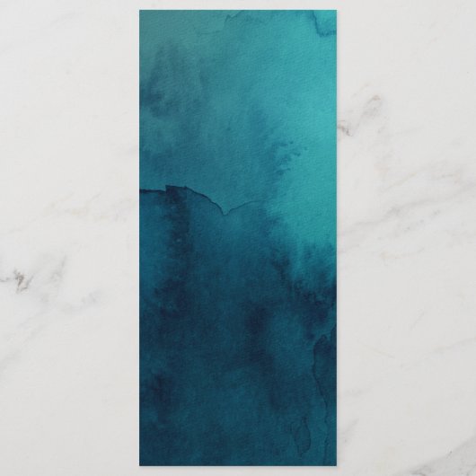 Menu Moody Ocean Waterverf Weddenschap (Achterkant)