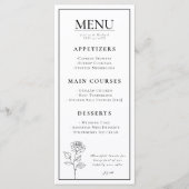 Menu + mooie tekst Tijdloze bloei (Voorkant)