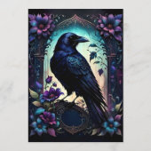 Menu Moonlit Raven | Suite de mariage florale gothique (Dos)