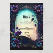 Menu Moonlit Raven | Suite de mariage florale gothique (Devant)