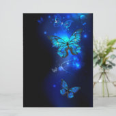 Menu Morpho Butterfly in the Dark Background (Debout devant)