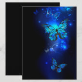 Menu Morpho Butterfly in the Dark Background (Devant / Derrière)