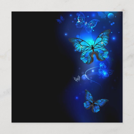 Menu Morpho Butterfly in the Dark Background (Devant)