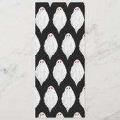 Menu Motif d'aquarelle des fantômes d'Halloween blanc e (Dos)