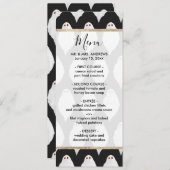 Menu Motif d'aquarelle des fantômes d'Halloween blanc e (Devant / Derrière)