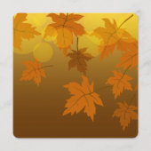 Menu Motif d'automne avec feuilles d'érable en chute et (Devant)