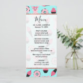 Menu Motif de cône de crème glacée à la menthe rose (Debout devant)