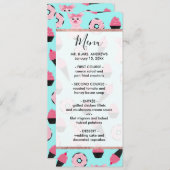 Menu Motif de cône de crème glacée à la menthe rose (Devant / Derrière)